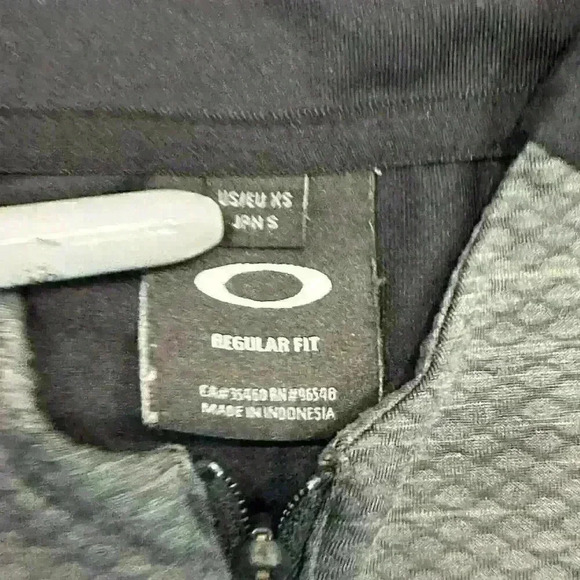 Oakley Knockdown Mixed Fleece 1/4 Zip Jumper Jacket Forged Iron Mens Grey Sz XS - Picture 8 of 16